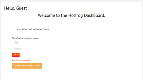 Resetting your password from the login page