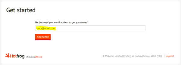 Get started with Hotfrog
